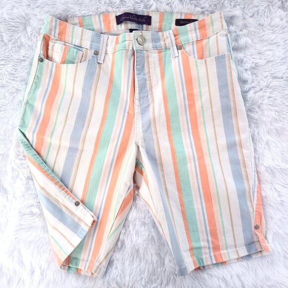 Gloria Vanderbilt Pants - Gloria Vanderbilt Stretchy Bermuda Jean Shorts Fun Colors Size 12 Petite